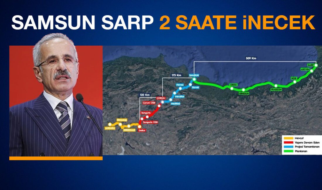 Ankara Trabzon hızlı tren projesi ile seyahat süresi 4.5 saate