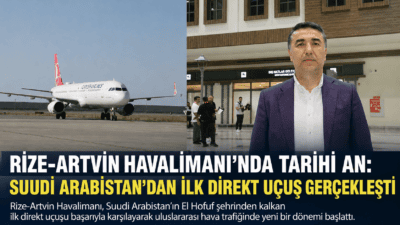 Rize-Artvin Havalimanı, Suudi Arabistan'ın El Hofuf şehrinden gelen ilk direkt