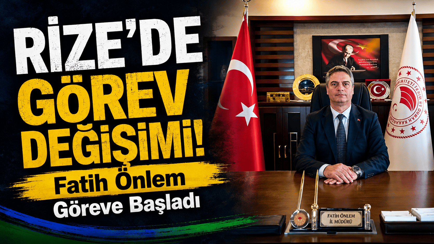 Rize İl Tarım ve Orman Müdürlüğü görevine atanan Fatih Önlem