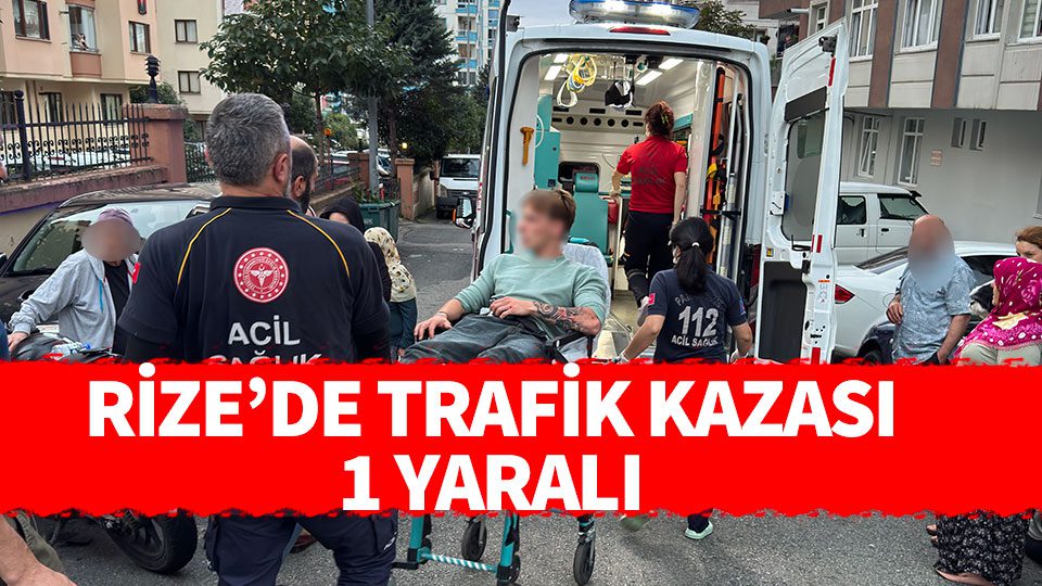 Rize merkez Gülbahar Mahallesi Dağ Dibi yolunda otomobil ile motosiklet
