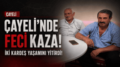 Rize’nin Çayeli ilçesine bağlı Yavuzlar Köyü’nde kontrolden çıkarak yuvarlanan araçta