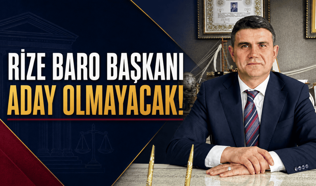 Rize Baro Başkanı Av. Ümit Peçe, Ekim ayında gerçekleşecek olan