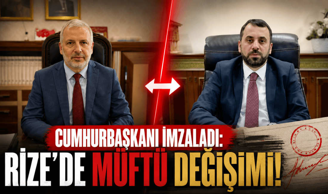 Cumhurbaşkanlığı kararnamesiyle Rize İl Müftüsü Naci Çakmakçı Yalova’ya atanırken, Yalova