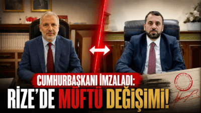 Cumhurbaşkanlığı kararnamesiyle Rize İl Müftüsü Naci Çakmakçı Yalova’ya atanırken, Yalova