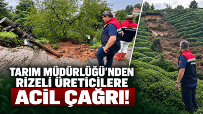 Rize'de şiddetli yağış ve heyelanlardan etkilenen Pazar ve İyidere'de zarar