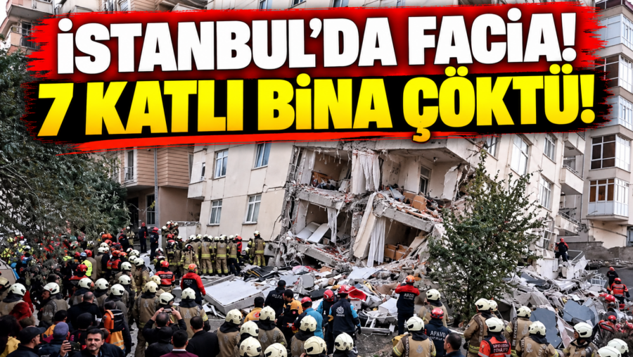 İstanbul Maltepe'de 1987 yapımı 7 katlı binanın alt katlarında çökme