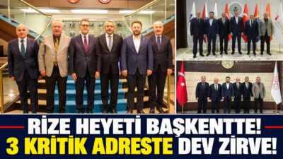 Rize Valisi İhsan Selim Baydaş ve beraberindeki il protokolü Ankara'da