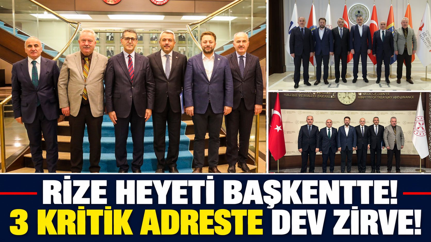 Rize Valisi İhsan Selim Baydaş ve beraberindeki il protokolü Ankara'da