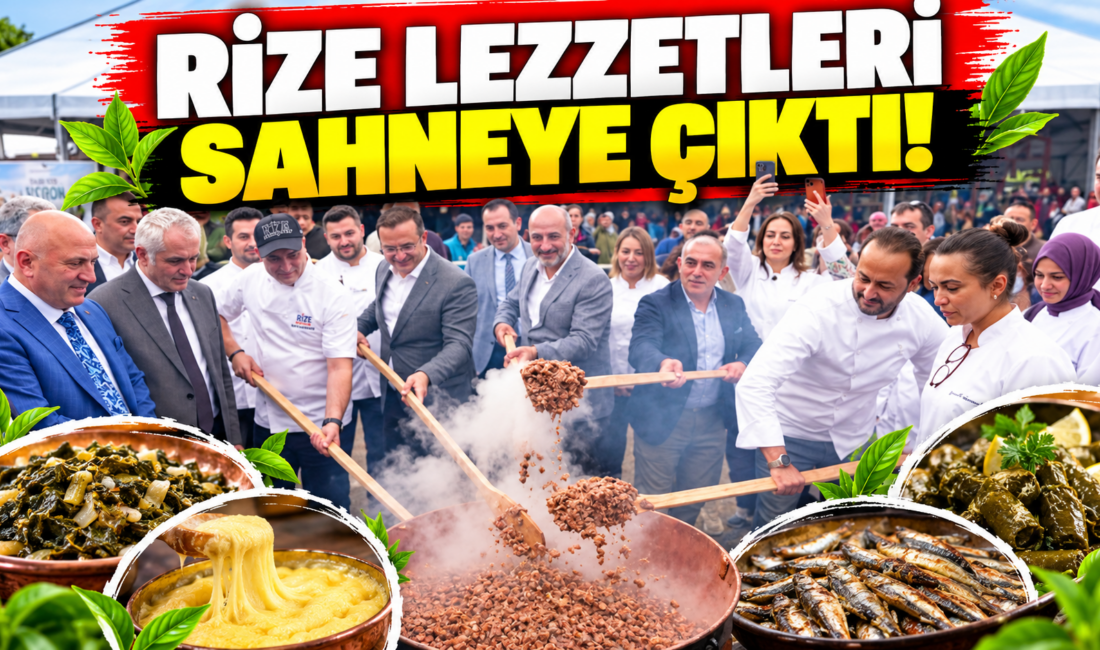 6. Ulusal Rize Gastronomi Günleri, bando eşliğinde düzenlenen renkli kortej