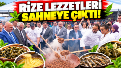 6. Ulusal Rize Gastronomi Günleri, bando eşliğinde düzenlenen renkli kortej
