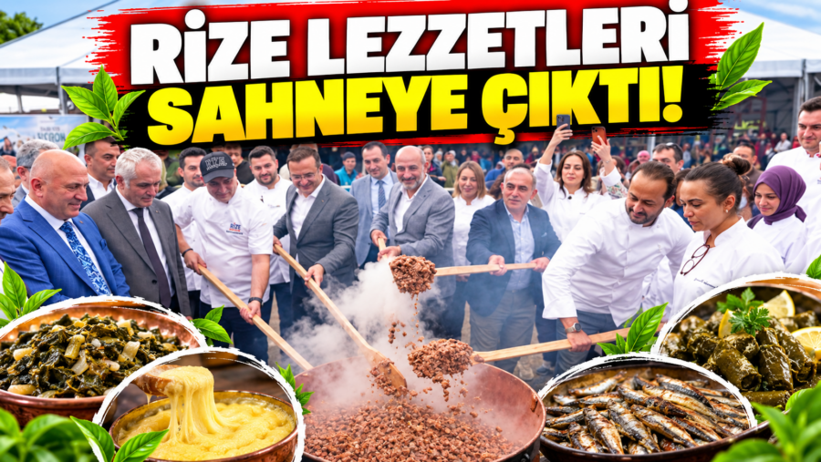 6. Ulusal Rize Gastronomi Günleri, bando eşliğinde düzenlenen renkli kortej