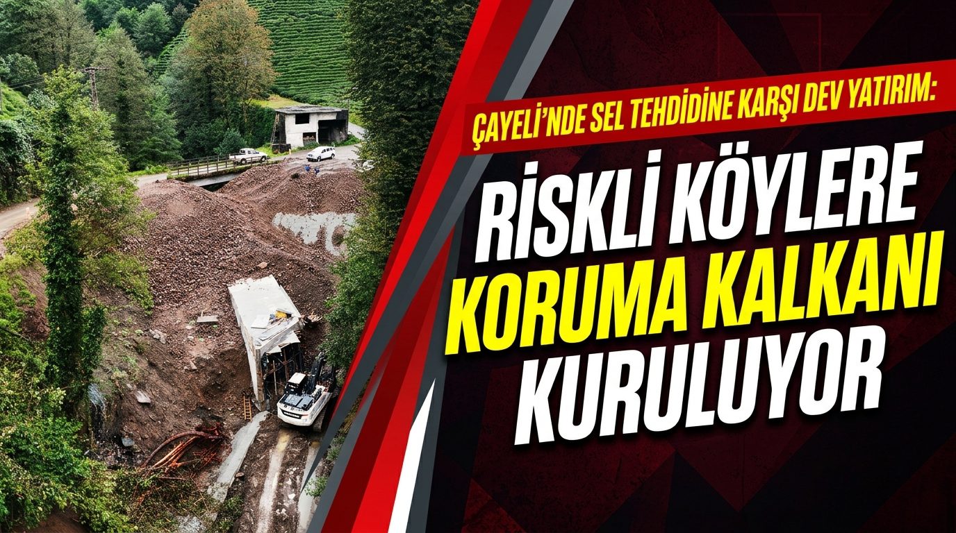 DSİ, Rize'nin Çayeli ilçesinde yerleşim yerlerini taşkın riskinden korumak amacıyla