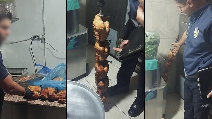 Hatay'ın Kırıkhan ilçesinde bir restorana yapılan zabıta denetiminde, vatandaşa sunulmak