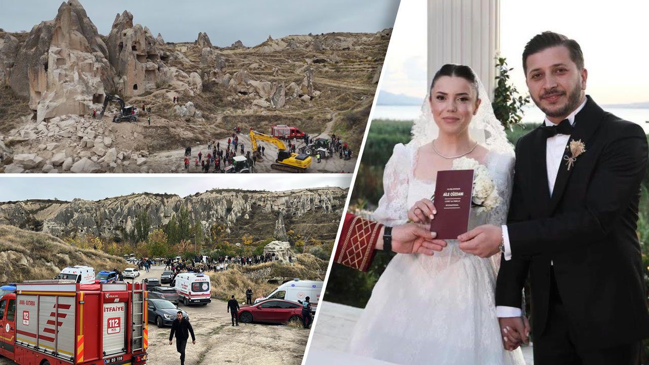 Kapadokya'da peribacasının çökmesi sonucu 3 kişi yaşamını yitirdi, 5 turist