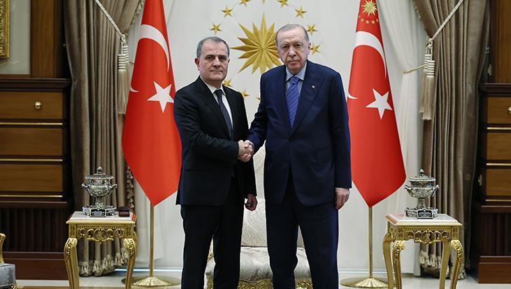 Cumhurbaşkanı Recep Tayyip Erdoğan, Azerbaycan Dışişleri Bakanı Ceyhun Bayramov'u kabul