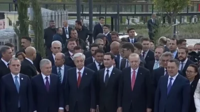 Cumhurbaşkanı Recep Tayyip Erdoğan, Türk Devletleri Teşkilatı liderleriyle birlikte Türk
