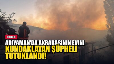 Adıyaman'ın Gölbaşı ilçesinde, husumetli olduğu akrabasının evini ve motosikletini ateşe