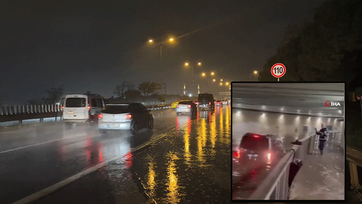 İstanbul'da sabah saatlerinde etkisini gösteren kuvvetli sağanak, yolları göle çevirerek