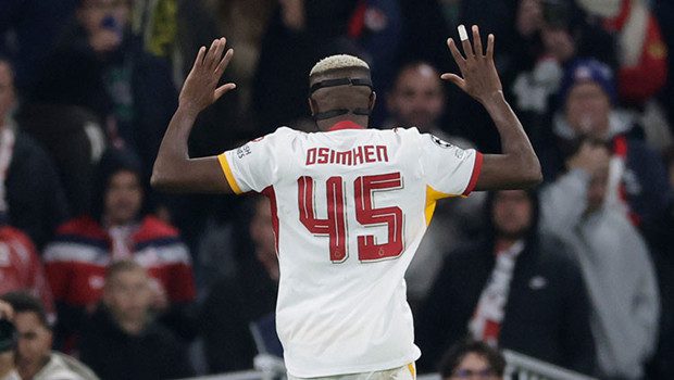 Victor Osimhen, UEFA Şampiyonlar Ligi'nde bu sezonki ilk golünü eski