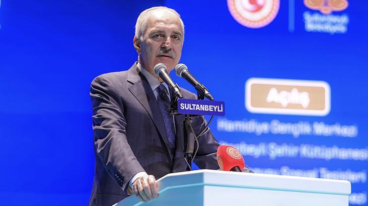 TBMM Başkanı Numan Kurtulmuş, Sultanbeyli'deki açılış töreninde küresel krizlere değinerek